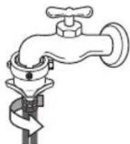 LG TD932AFFS5 - Fixing the connector to the water supply hose - 1
