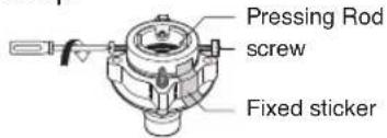 Pressing Rod screw Fixed sticker