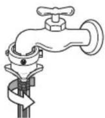 LG TD932AFF0 - Fixing the connector to the water supply hose - 1