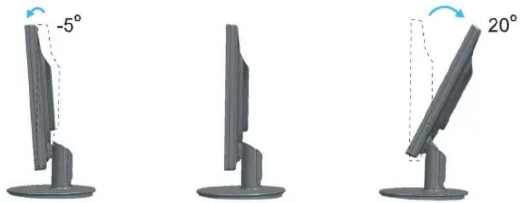 LG W2052TG - Positioning your display - 1