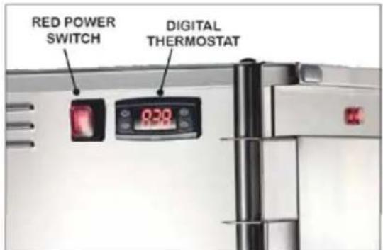 RED POWER SWITCH DIGITAL THERMOSTAT