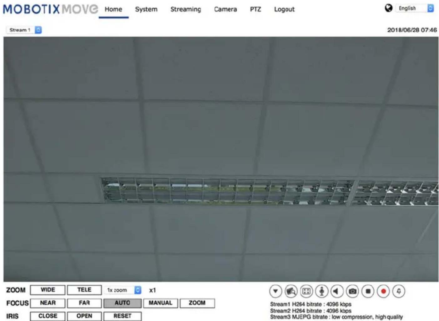 Mobotix Move VB-4-IR - Function Items on Home Page - 1