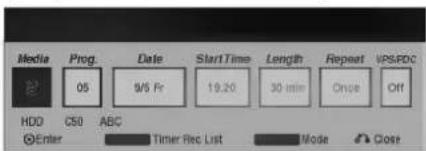 LG RH4840PGL - Press ENTER after filling in all the program information. - 1