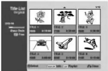 LG RC68222P1 - Press LIST/DISC MENU repeatedly to display the Title List-Original menu. - 1