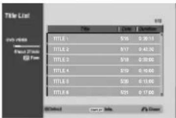LG RC68222P1 - Using the Title List menu Video - 1