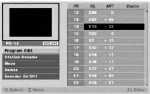 LG DR7524JP2C - Program Edit - 2