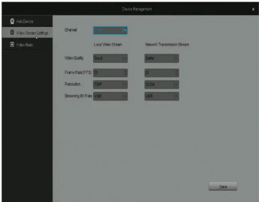 Zmodo ZP-KE1H04-S - Video Stream Settings - 1