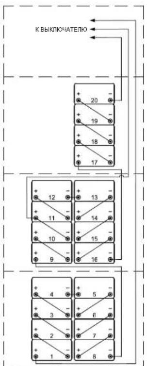 К ВЫКПЮЧАТЕЛЮ + 20 - + 19 - + 18 - + 17 - + 12 - + 13 - + 11 - + 14 - + 10 - + 15 - + 9 - + 16 - + 4 - + 5 - + 3 - + 6 - + 2 - + 7 - + 1 - + 8 -