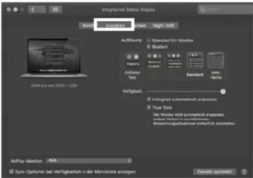 Raidsonic IB-DK4029-CPD - macOS® Konfiguration der Anzeigeeinheiten - 3