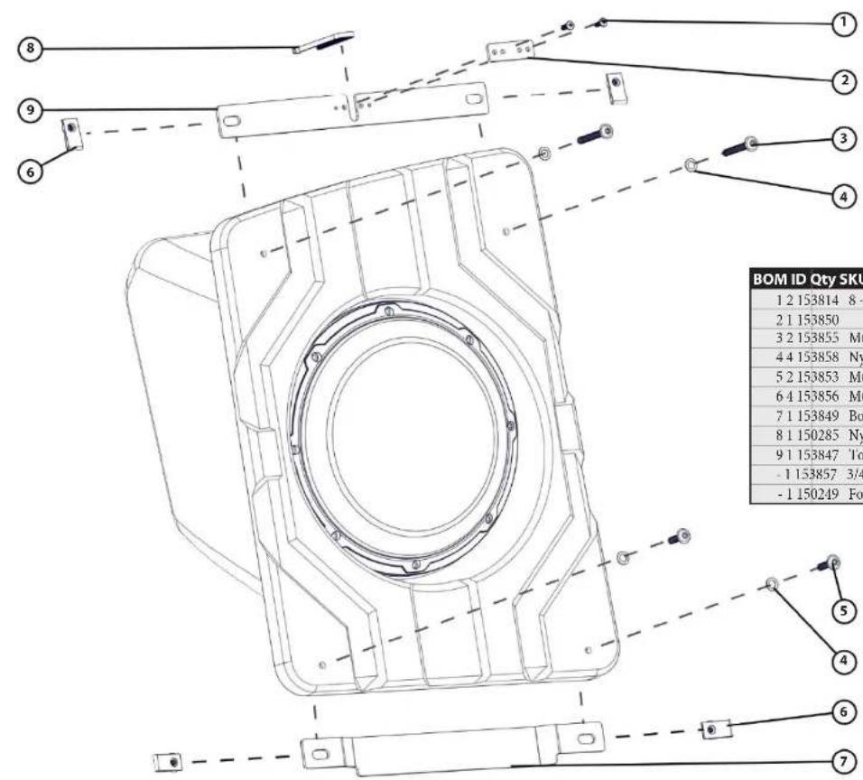 JL Audio Stealthbox SB-POL-SLINGSUBP/10W3v3-2 - INCLUDED HARDWARE - 1