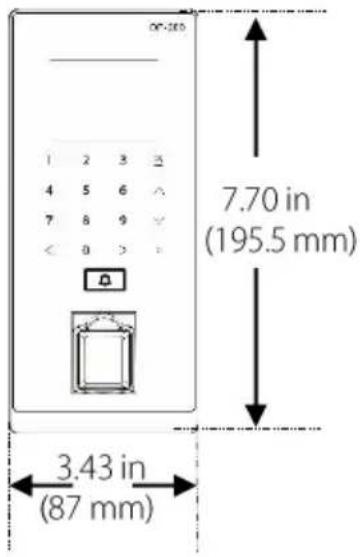 ZKTeco OP200 - Dimensions & Installation - 1