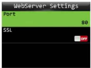ZKTeco OP200 - Webserver Settings - 2
