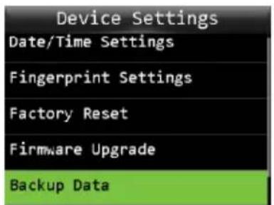 ZKTeco OP200 - Backup to USB Flash drive - 1
