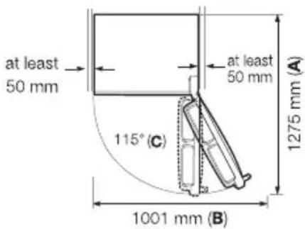 SAMSUNG RT39HDJTESP - Selecting the best location for the refrigerator - 2