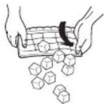 SAMSUNG RT39HDJTESP - Removing the ice cubes - 1