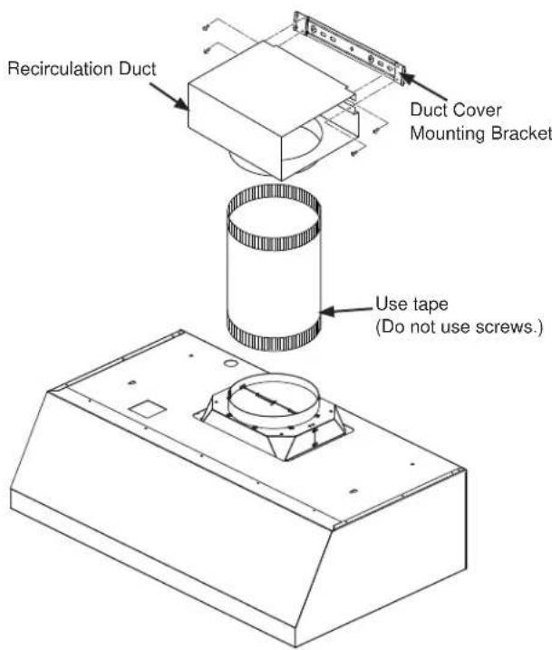 GE UVW8304SPSS - Recirculation (non-vented) Installation - 1
