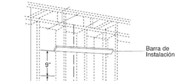 GE UVW8304SPSS - INSTALACIÓN DEL SOPORTE DE LA CAMPANA - 1