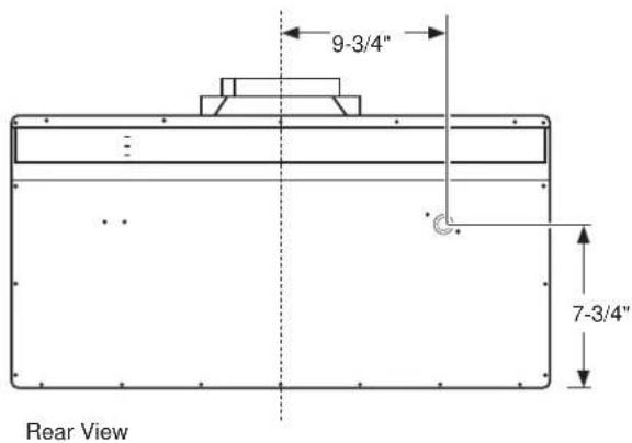 GE UVW8304SPSS - To route house wiring through the wall: - 2