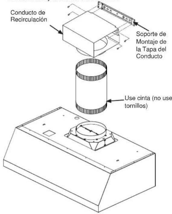 GE UVW8304SPSS - Instalación de la Recirculación (no ventilada) - 1