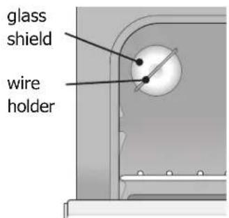FRIGIDAIRE FGEF3047TF - Replacing the oven interior light bulb: - 1
