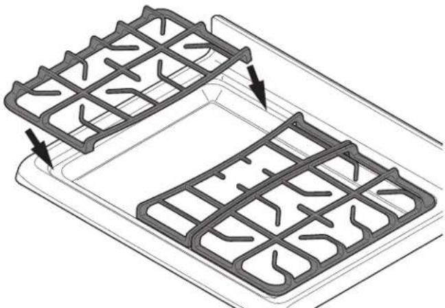 FRIGIDAIRE LGGF3046TD - Install burner grates - 1