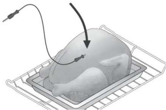 FRIGIDAIRE LGGF3046TD - Proper placement of probe in food. - 2