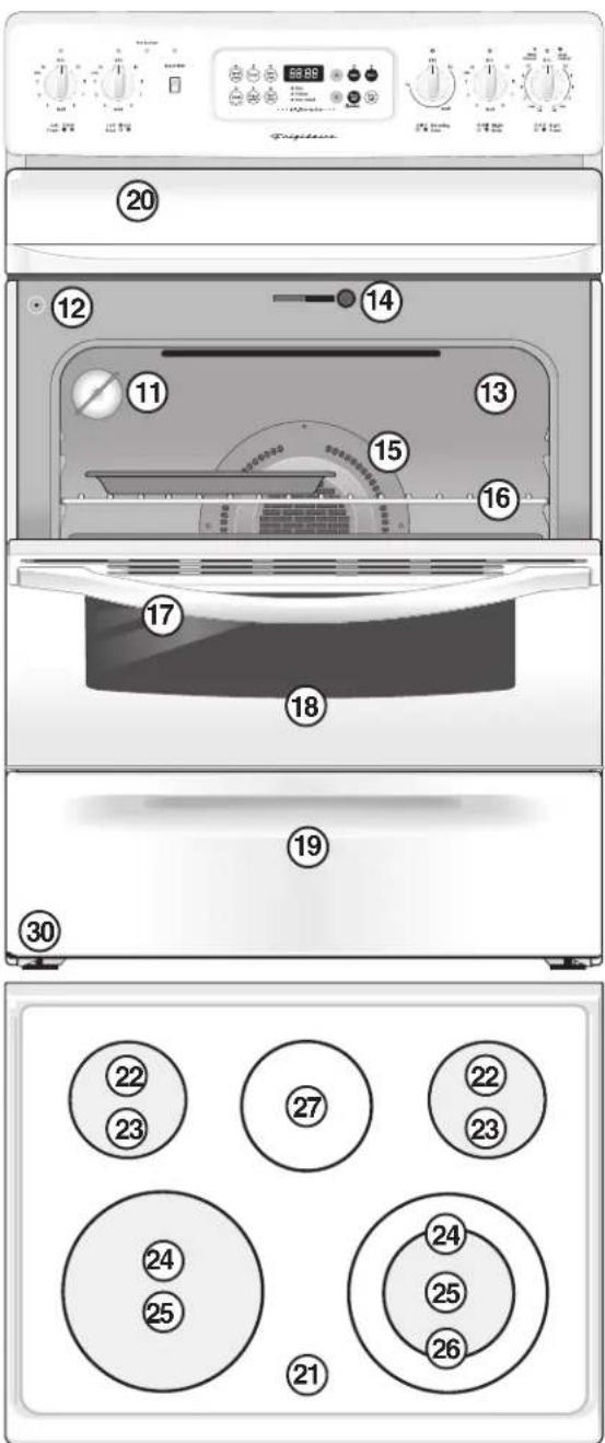 FRIGIDAIRE GLEF384GQ - Your Electric Range Features Include: - 2