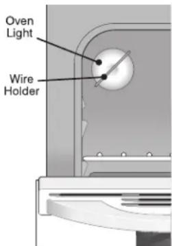 FRIGIDAIRE GLEF384GQ - To replace the oven light bulb: - 1