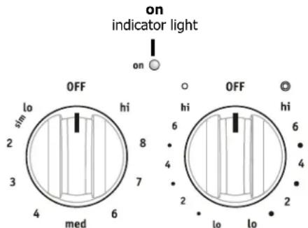 FRIGIDAIRE FFEF3019MW - on & hot surface indicator lights - 1