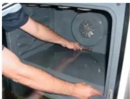 FRIGIDAIRE FED300EB - To Remove the "Hidden Bake" Cover (some models) - 1