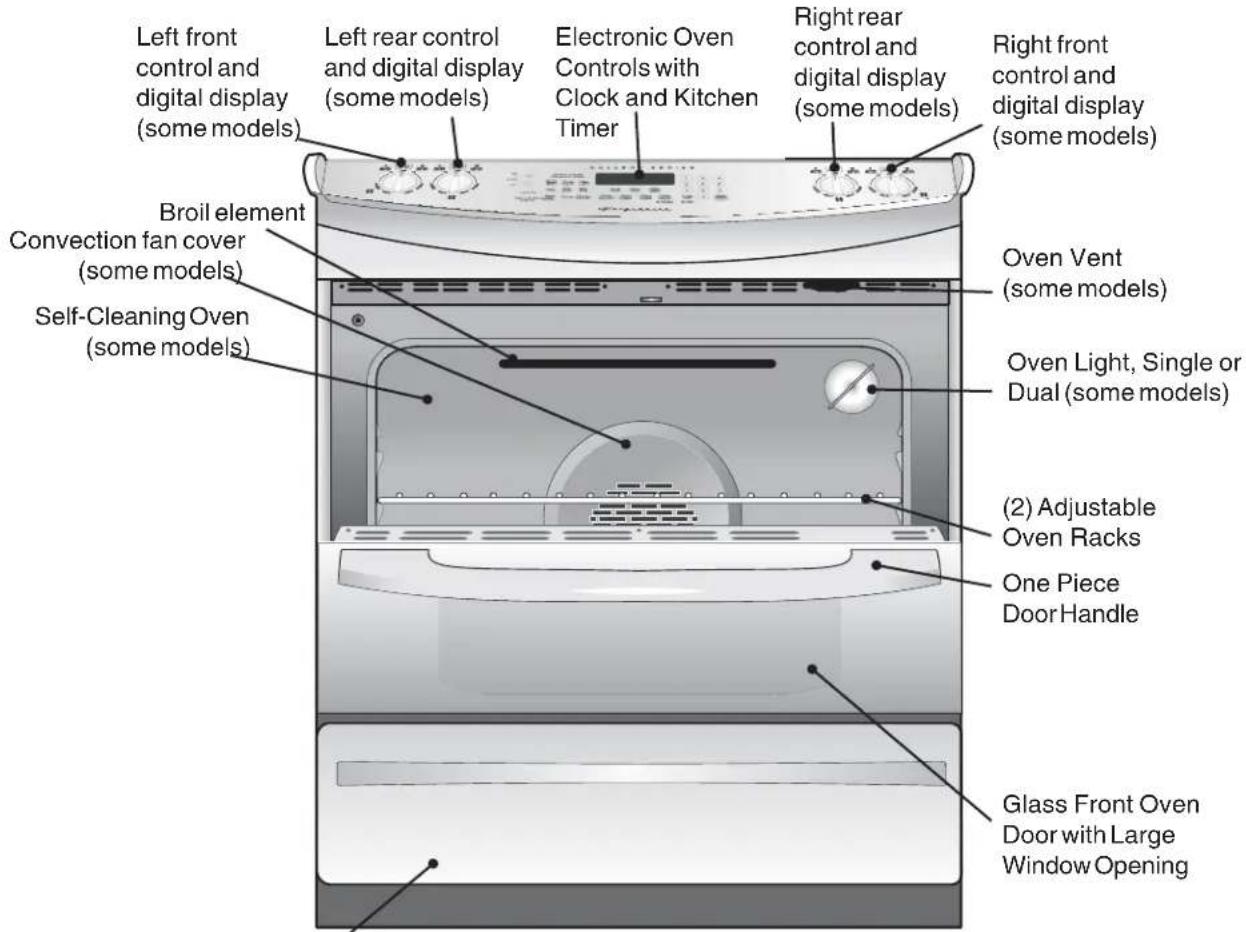 FRIGIDAIRE FED300EB - Features At A Glance - 1