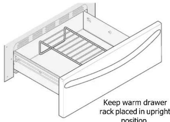 FRIGIDAIRE FGEF3077KB - Arranging keep warm drawer rack positions - 1