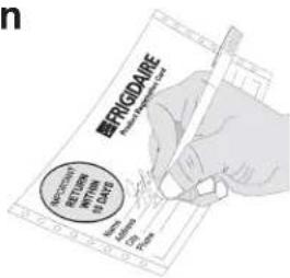 FRIGIDAIRE FGEF300DNW - Product Registration Register Your Product - 1