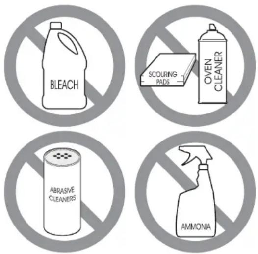 FRIGIDAIRE FGEF301DNW - Do not use the following on the ceramic glass cooktop: - 1