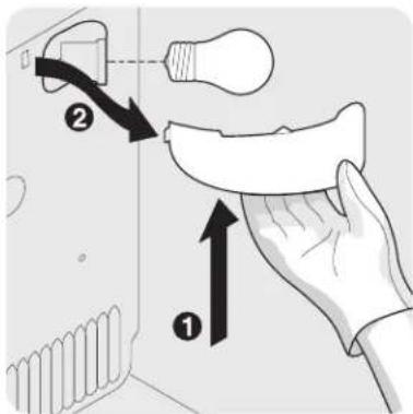 FRIGIDAIRE GLHT188WHB - REPLACING THE FREEZER LIGHT BULB (SOME MODELS) - 1