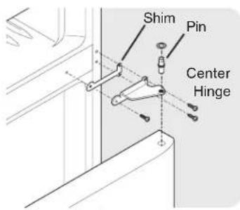 FRIGIDAIRE GLHT188WHB - To remove refrigerator door: - 1