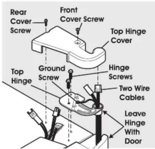 FRIGIDAIRE FGHB2735NE - To remove the top hinge covers: - 2