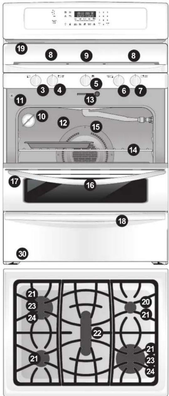 FRIGIDAIRE FGGF3076KB - Your gas range features include: - 2