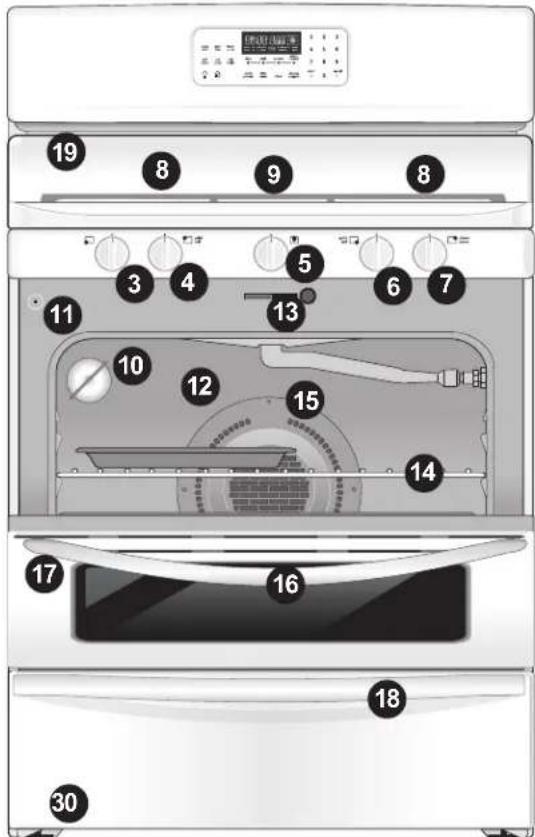 FRIGIDAIRE FGGF3054KB - Your gas range features include: - 3