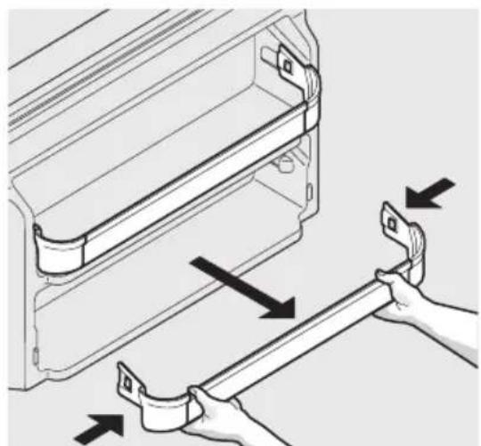 FRIGIDAIRE FFTR16B2RB - To install door rack: - 1