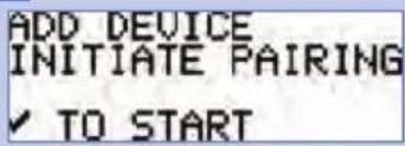 ADD DEVICE INITIATE PAIRING ✓ TO START