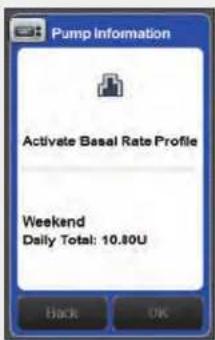 Accu-Chek Insight Diabetes Therapy System - Activating a Basal Profile - 5