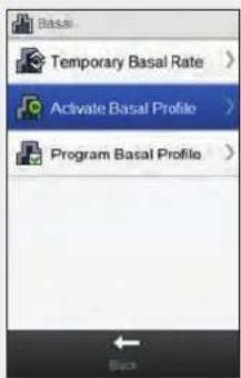 Accu-Chek Insight Diabetes Therapy System - Activating a Basal Profile - 2