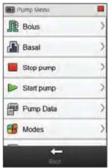 Accu-Chek Insight Diabetes Therapy System - Understanding the Pump Menu Screens on the Meter - 1