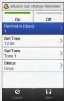 Accu-Chek Insight Diabetes Therapy System - Setting the Infusion Set Change Reminder - 5