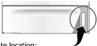 FRIGIDAIRE FEF329EB - Serial plate location - 1