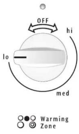 FRIGIDAIRE FEF375FC - Setting the Warming Zone (some models) - 1