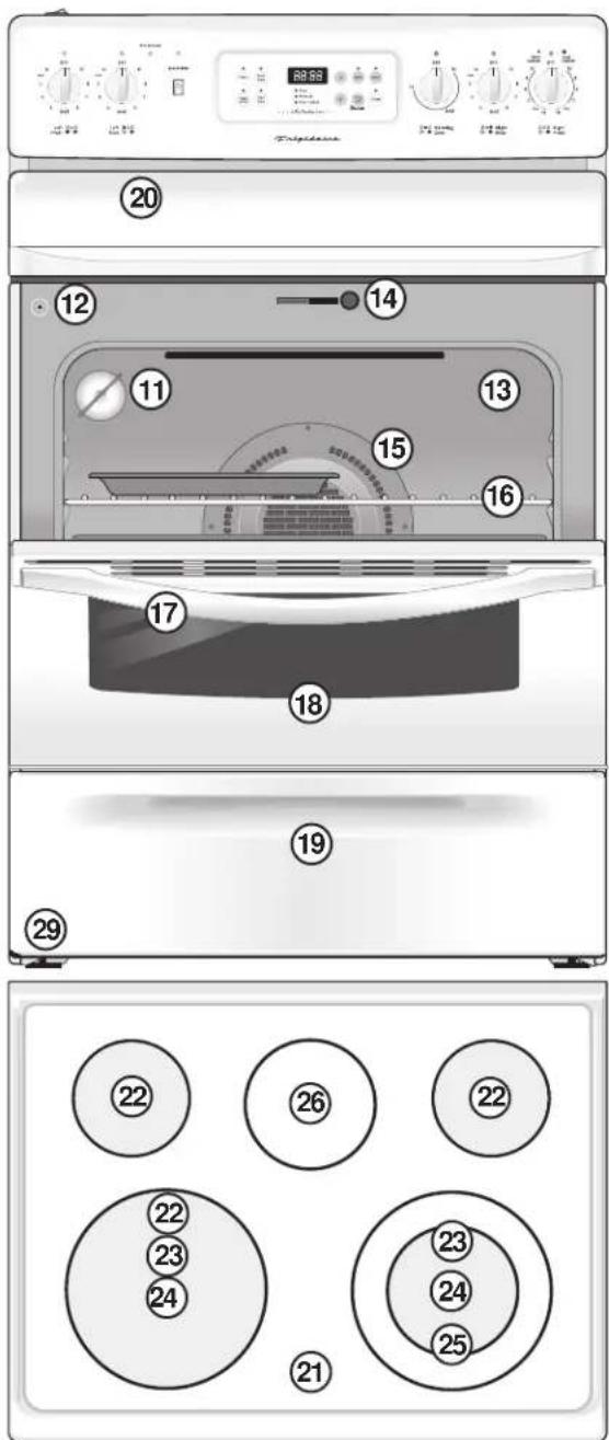 FRIGIDAIRE FEF375FC - Your Electric Range Features Include: - 2