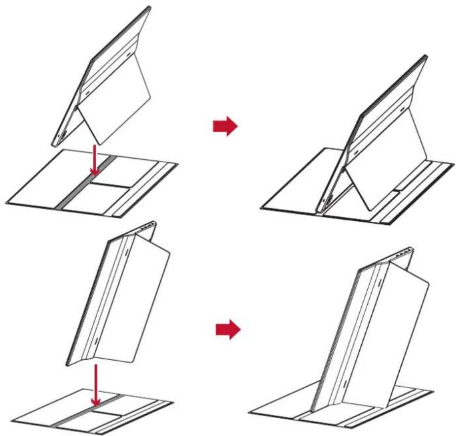 VIEWSONIC ID1655 - Using the Cover and Stand - 1