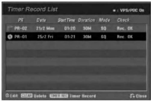 LG RH7825CP1L - Checking Timer Recording Details - 1